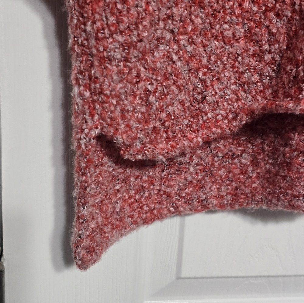 Free People Red Lotus BFF Knit Cowl Neck Sweater sz M - Picture 7 of 8